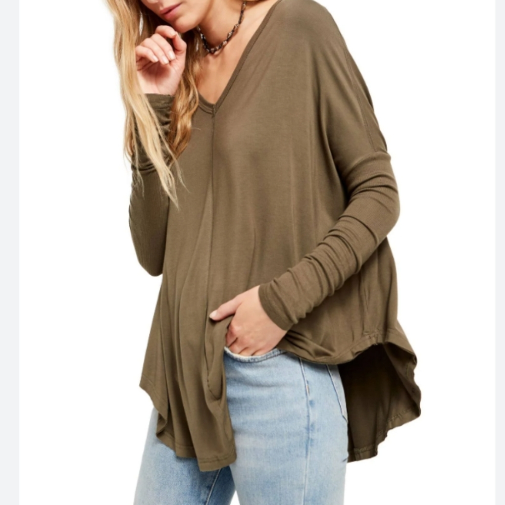 Free People tunic top, color Army